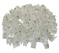 Aerzetix - Set 100 pezzi connettori plug per RJ11 4 pin cavo telefono rete fax ADSL.