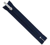 Aerzetix - Set di 10 Cerniere Lampo a Spirale N°5 16cm Non separabili Colore Blu Scuro con cursore Decorativo | per Abbigliamento Accessori Borse Cucito Fai da Te