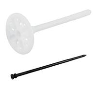 AERZETIX - Set di 10 tasselli per isolamento a battuta Ø10x160mm + 10 chiodi 165mm - in nylon - fissaggio per pannelli termici polistirene estruso espanso lana di roccia