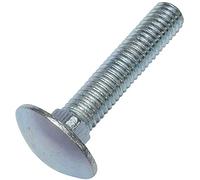 AERZETIX - Set di 100 bulloni carrello/aratro a testa tonda con collare quadrato - bulloni a testa tonda - M5x25mm - acciaio zincato - DIN 603 - C48972