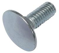 AERZETIX - Set di 100 bulloni carrello/aratro a testa tonda con collare quadrato - bulloni a testa tonda - M6x16mm - acciaio zincato - DIN 603 - C48980