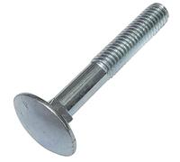 AERZETIX - Set di 100 bulloni carrello/aratro a testa tonda con collare quadrato - bulloni a testa tonda - M6x40mm - acciaio zincato - DIN 603 - C48985