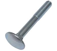 AERZETIX - Set di 100 bulloni carrello/aratro a testa tonda con collare quadrato - bulloni a testa tonda - M6x45mm - acciaio zincato - DIN 603 - C48986
