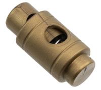 Aerzetix - Set di 12 Fermacorda cilindrici con Molla a 1 Foro - Stopper cordone - fermacordoni - Apertura 5mm - in plastica - Colore Dorato