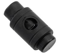 Aerzetix - Set di 12 Fermacorda cilindrici con Molla a 1 Foro - Stopper cordone - fermacordoni - Apertura 5mm - in plastica - Colore Nero