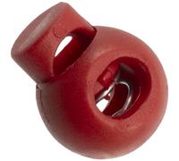 Aerzetix Set di 12 Fermacorda Rotondi 15mm - Stop Cordone 1 Foro con Molla - Fermo Lacci Hobby creativi - Colore Rosso - Fermacorda Plastica per Anorak/Abbigliamento - Ferma Cordino