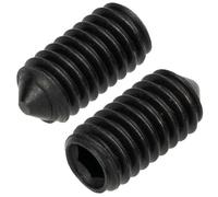 AERZETIX - Set di 12 Viti Senza Testa M4x8mm con Punta Conica - Impronta Cava Esagonale HEX2 a 6 Lati - in Acciaio - Colore Nero