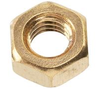 AERZETIX - Set di 15 dadi esagonali M6 con filettatura metrica - in ottone - colore oro - progetti di assemblaggi meccanici elettronici fai da te