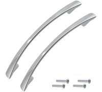 Aerzetix - Set di 2 Maniglie per Porte Mobili Interasse 128mm - Armadio Cassetto Design Interno Arredamento Cucina Soggiorno Assemblaggio - in Metallo - Finitura Cromo