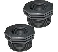 AERZETIX - Set di 2 Riduttori in Plastica Maschio/Femmina 2''x1 1/2'' con Fermo Interno per Avvitamento - Nipplo Ridotto 6 Bar