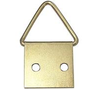 AERZETIX - Set di 20 ganci/appendiabiti per quadri/oggetti appesi 11.5x13mm foto - fissaggio cornice foto - gancio triangolare - in acciaio ottone - C48259