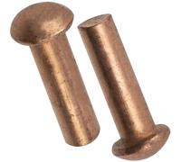 AERZETIX Set di 24 rivetti pieni in rame Ø3x10mm / testa semitonda