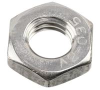 AERZETIX - Set di 25 dadi esagonali a profilo basso M10x1.5 mm in acciaio colore argento | per montaggio su barre filettate, assemblaggi meccanici leggeri, fai da te e riparazioni