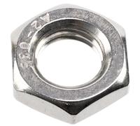 AERZETIX - Set di 25 dadi esagonali a profilo basso M12x1.75 mm in acciaio colore argento | per montaggio su barre filettate, assemblaggi meccanici leggeri, fai da te e riparazioni