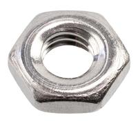 AERZETIX - Set di 25 dadi esagonali a profilo basso M3x0.5 mm in acciaio colore argento | per montaggio su barre filettate, assemblaggi meccanici leggeri, fai da te e riparazioni