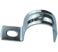 AERZETIX - Set di 25 fascette per cavi stringitubo a forma di U - per cavi Ø22mm - 22x14x41mm - in acciaio zincato - staffa di fissaggio laterale - C49780