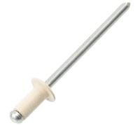 AERZETIX - Set di 25 rivetti ciechi Ø4x8 mm con testa piatta RAL 1015 avorio | alluminio/acciaio | per un assemblaggio rapido, comodo e una finitura estetica