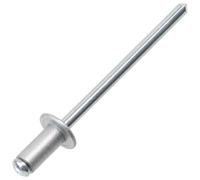 AERZETIX - Set di 25 rivetti ciechi Ø4x8 mm con testa piatta RAL 9006 alluminio chiaro | alluminio/acciaio | per un assemblaggio rapido, comodo e una finitura estetica