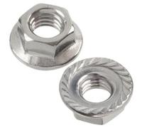 AERZETIX - Set di 30 dadi esagonali M5 con flangia dentata | per fai da te, assemblaggi, fissaggio su barre filettate e lavori di metalmeccanica | in acciaio colore argento