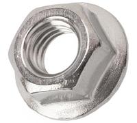 AERZETIX - Set di 30 dadi esagonali M6 con flangia dentata | per fai da te, assemblaggi, fissaggio su barre filettate e lavori di metalmeccanica | in acciaio colore argento