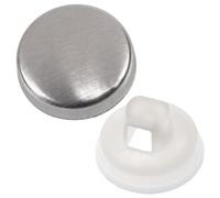 AERZETIX - Set di 35 Bottoni da rivestire L16 ∅9.5mm | colore argento/bianco | progetto riparazione tessile fai da te merceria cucitura cuscini