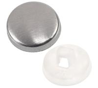 AERZETIX - Set di 35 Bottoni da rivestire L20 ∅12mm | colore argento/bianco | progetto riparazione tessile fai da te merceria cucitura cuscini