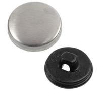 AERZETIX - Set di 35 Bottoni da rivestire L22 ∅13mm | colore argento/nero | progetto riparazione tessile fai da te merceria cucitura cuscini
