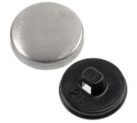 AERZETIX - Set di 35 Bottoni da rivestire L24 ∅14.5mm | colore argento/nero | progetto riparazione tessile fai da te merceria cucitura cuscini