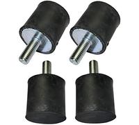 AERZETIX - Set di 4 pezzi - Piedini gambe tondi antivibranti isolanti - filettatura M8 - Ø30mm H: 30mm - durezza Shore 55 ±5 - gomma e acciaio - carico 876N 89.3kg x4 - C47681