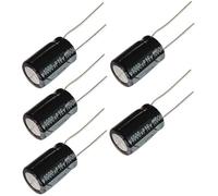 Aerzetix - Set di 5 condensatori elettrici, chimici, per saldatura 1000µF 16V .