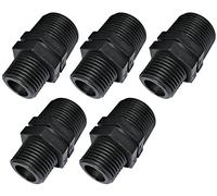 AERZETIX - Set di 5 Riduzioni Maschio/Maschio per Avvitare - Filettatura 3/4"x1/2" - in Plastica - Nippli Ridotti con Raccordo Filettato - PN 10 Bar