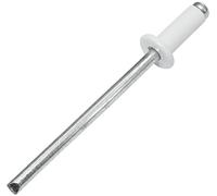 AERZETIX - Set di 50 rivetti ciechi standard Ø4x10mm colore bianco puro RAL 9010 - DIN 7337 - rivetto pop a rottura stelo -in acciaio/alluminio - C48083