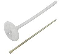 AERZETIX - Set di 50 tasselli per isolamento a battuta Ø10x220mm + 50 chiodi 225mm - in nylon - fissaggio per pannelli termici polistirene estruso espanso lana di roccia