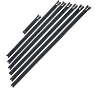 Aerzetix - Set di 6 Cerniere Lampo a Spirale N°5 60 65 70 75 80 85cm separabili + 1 Cerniera 16cm Non separabile N°5 con cursore Decorativo | in Metallo Nylon Poliestere | Colore Nero