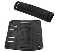 AERZETIX - Set di 6 coprimanico in gomma 127x105mm per tracolla da 30mm - accessori per valigie bagagli borse da viaggio - colore nero