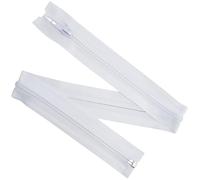 Aerzetix - Set di 8 Cerniere Lampo a Spirale N°5 50cm separabili con cursore - in Metallo Nylon Poliestere - Colore Bianco - per Cucito Artigianato creazioni Tessili