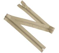 Aerzetix - Set di 8 Cerniere Lampo a Spirale N°5 65cm separabili con cursore - in Metallo Nylon Poliestere - Colore Beige - per Cucito Artigianato creazioni Tessili