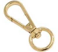 Aerzetix - Set di 8 moschettoni pivotanti a 360° con girella ∅13 mm | per etichette identificative tracolle cinturini manici di borse cinghie | in metallo colorе dorato