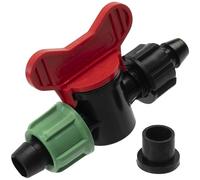 AERZETIX - Set di 8 valvole di derivazione con guarnizione per tubo di irrigazione a goccia 16mm | pressione supportata 4 bar | rubinetto di arresto sistema di innaffiatura attrezzature giardinaggio