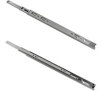 AERZETIX - Set di Guide Telescopiche con Cuscinetti a Sfera - 450mm x 45mm - Carico Massimo 45 kg - Binario di Guida in Acciaio - Colore Argento - per Armadio Cassetto Cassettiera Mobili