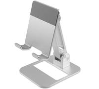 Aerzetix Supporto da scrivania regolabile antiscivolo per smartphone e tablet fino a 10"