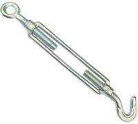 Aerzetix - Tenditore a Vite Regolabile con 1 Gancio + 1 Occhiello M14/Ø Occhiello 19mm - tenditore di Filo ad Anello - Anello Gancio per Cavo - Accessorio Fune/Tenda da Sole - C46605