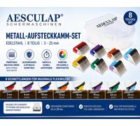 Aesculap Vega II Tosatrice per Cani Edelstahl-Aufschiebekamm - Set 3 MM - 25 MM