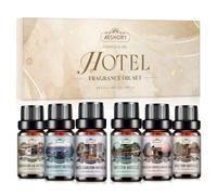 AESHORY Hotel Oli Essenziali per Diffusori 6 x 10ML, Set di Oli Profumati per Aromaterapia per Albergo Più Popolari - Shangri-La, Marriott, Ritz-Carlton, Hilton, Westin Hotel, Tè Bianco