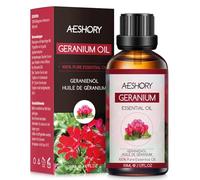 AESHORY Olio Essenziale di Geranio 50ml, 100% Puri Naturali Oli Essenziali Aromaterapia di Grado Terapeutico per Diffusori, Cura della Capelli e Pelle, SPA, Massaggio, Bagno