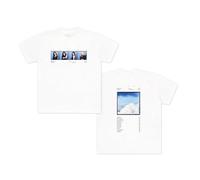 aespa SYNK Parallel Line World Tour Merch Collection Dateback White T-Shirt, Bianco, L/XL Unisex-Adulto