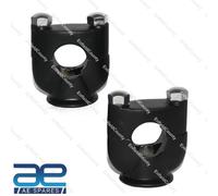 AEspares 7/8" Riser Staffa Manubrio Set 2 NERO in Lega Universale