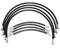 AEspares 8 x 3/8 BSP braccio caricatore anteriore kit L+R compatibile con JCB Terne 612/00100 612/02400