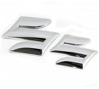 AEspares Adatto per Suzuki auto cromato S Logo Monogramma Badge 2 unità