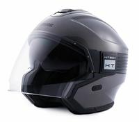 AEsparES Blauer Hacker Titanium Nero Lucido Casco Jet Open Face L 600mm Nuovo